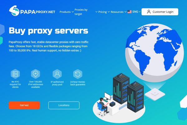 PapaProxy — интерфейс сервиса